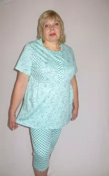Пижама трикотажная Хеллен (ментоловая)