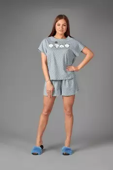 Пижама трикотажная Илона (серая)