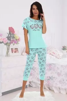Пижама трикотажная Иветта (ментоловая) рр