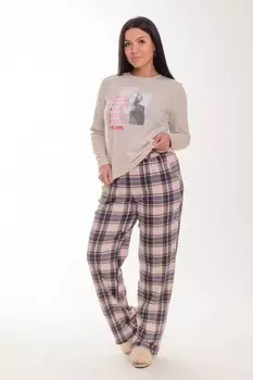Пижама трикотажная Эйслин (бежевая)