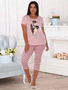 Пижама трикотажная Этюд (розовая)