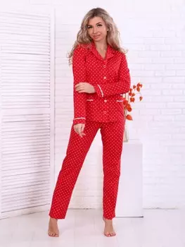 Пижама трикотажная Юлика (красная)