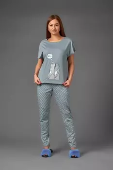 Пижама трикотажная Камми (серая)
