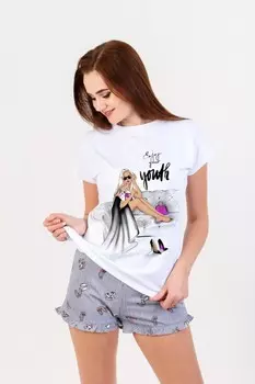 Пижама трикотажная Каролайн (релакс)