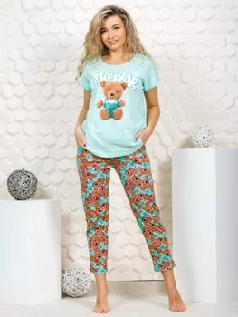 Пижама трикотажная Кирстен (ментоловая)