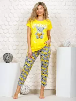 Пижама трикотажная Кирстен (желтая) от
