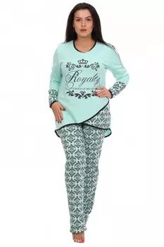 Пижама трикотажная Королева (ментоловая) рр