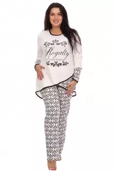 Пижама трикотажная Королева (молочная) рр
