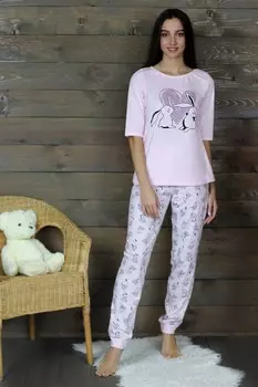 Пижама трикотажная Кролики