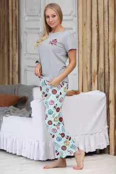 Пижама трикотажная Латте (ментоловая)