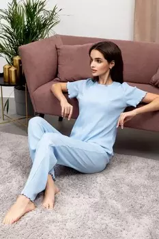 Пижама трикотажная Лазинка (голубая)
