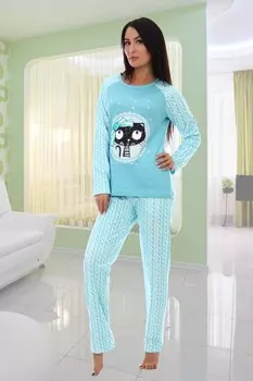 Пижама трикотажная Люси (ментоловая)