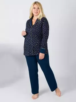 Пижама трикотажная Магдалина (синяя)