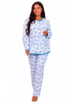 Пижама трикотажная Мальва (голубая)