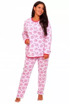 Пижама трикотажная Мальва (розовая)