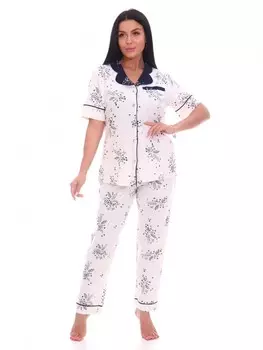 Пижама трикотажная Малала (белая)