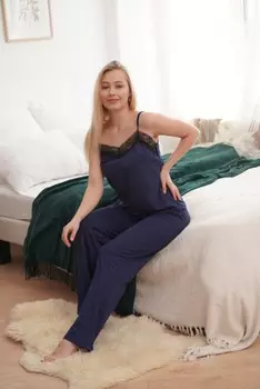 Пижама трикотажная Мэри (индиго) рр