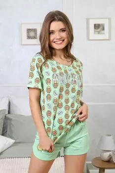 Пижама трикотажная Марис (салатовая)