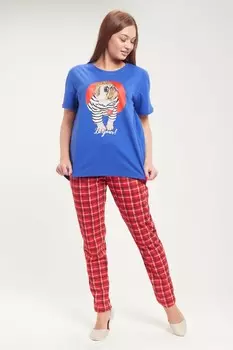 Пижама трикотажная Мариза (клетка)