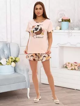 Пижама трикотажная Марокко (бежевая)