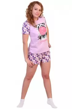 Пижама трикотажная Марсия (лиловая)