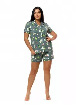 Пижама трикотажная Микалина (оливковая)