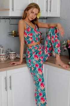 Пижама трикотажная Милена (ментоловая)