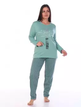 Пижама трикотажная Минзалия (зеленая)