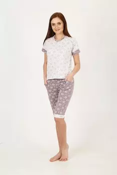Пижама трикотажная Моника (бежевая)