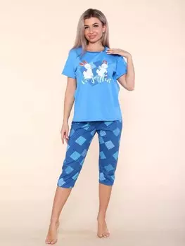 Пижама трикотажная Монита (клетка)