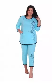 Пижама трикотажная Нежка (голубая)