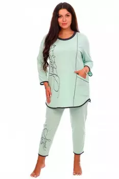 Пижама трикотажная Нежка (салатовая)