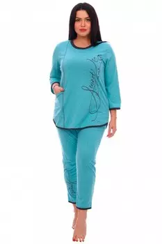 Пижама трикотажная Нежка (серо-голубая)