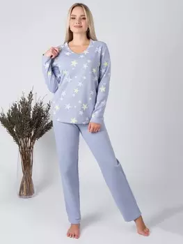 Пижама трикотажная Орнетта (серо-голубая)