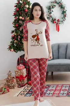 Пижама трикотажная Пегги (олень) рр