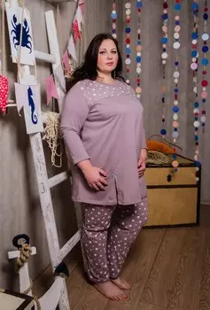 Пижама трикотажная Петти (какао)