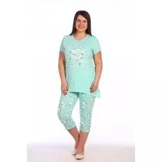 Пижама трикотажная Пион (мятная)