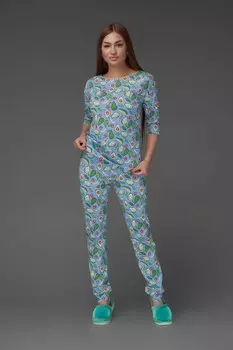 Пижама трикотажная Рина (голубая) рр