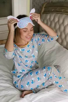 Пижама трикотажная Рина (серая)