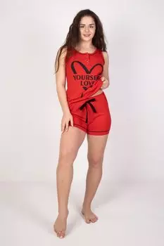 Пижама трикотажная Роберта (красная)