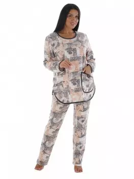 Пижама трикотажная Саломея (персиковая)