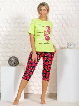 Пижама трикотажная Сара (гранат)