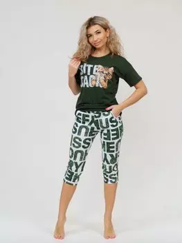 Пижама трикотажная Сара (хаки)