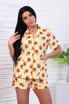 Пижама трикотажная Стефани (желтая)