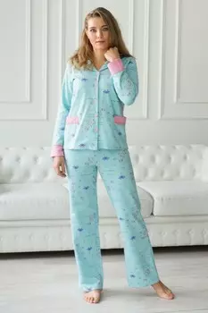 Пижама трикотажная Сюзанна (голубая)