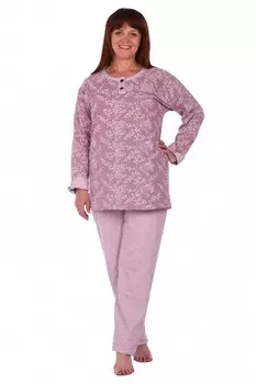 Пижама трикотажная Тамара (сухая роза)