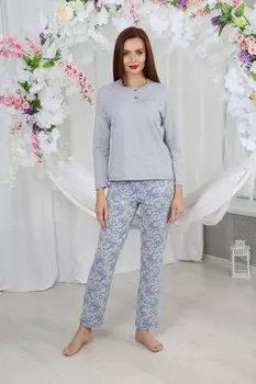 Пижама трикотажная Тильда (голубые цветы)