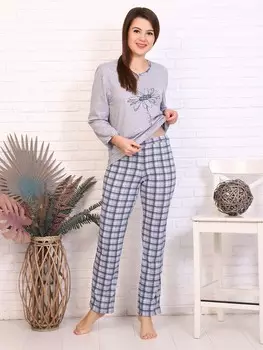 Пижама трикотажная Весна (серая)