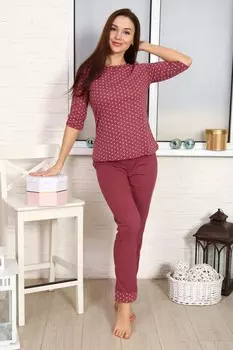 Пижама трикотажная Ягода (бордовая) рр