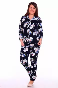 Пижама трикотажная Януки (синяя)